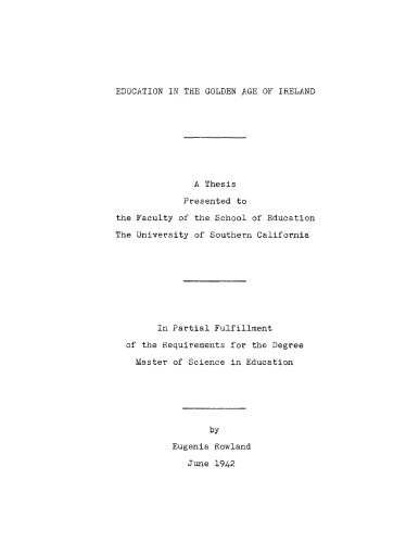 ﻿تحصیل در عصر طلایی ایرلند