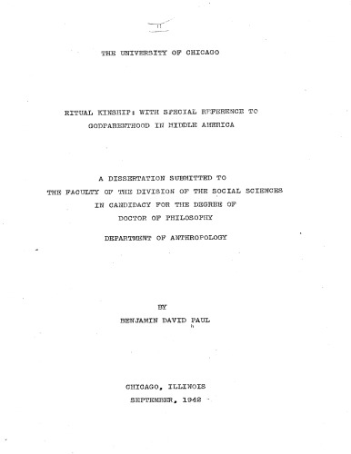 ﻿خویشاوندی تشریفاتی: با اشاره ویژه به پدرخوانده بودن در آمریکای میانه