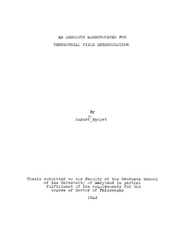 ﻿یک مغناطیس سنج مطلق برای تعیین میدان زمینی