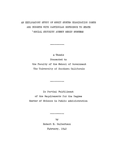 ﻿مطالعه اکتشافی هزینه ها و بودجه های بررسی سیستم شایستگی با اشاره خاص به سیستم شایستگی آژانس تامین اجتماعی دولتی