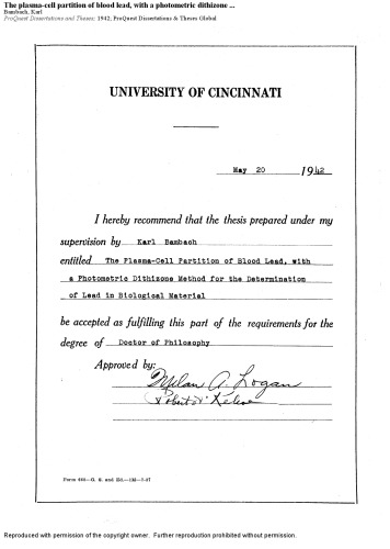 ﻿پارتیشن پلاسما سلول سرب خون، با روش دی تیزون فتومتریک برای تعیین سرب در مواد بیولوژیکی