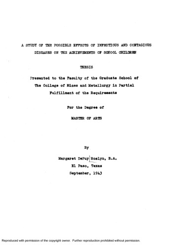 ﻿مطالعه تأثیرات احتمالی بیماری های واگیر و مسری بر دستاوردهای کودکان مدرسه ای
