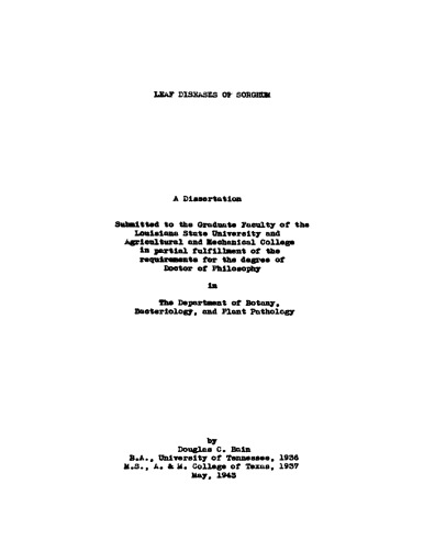 بیماری های برگ از سورگوم
