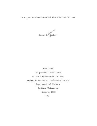 ﻿مبارزات انتخاباتی ریاست جمهوری و انتخابات 1844