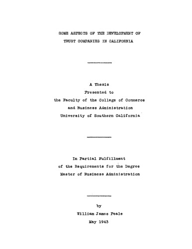 ﻿برخی از جنبه های توسعه شرکت های اعتماد در کالیفرنیا
