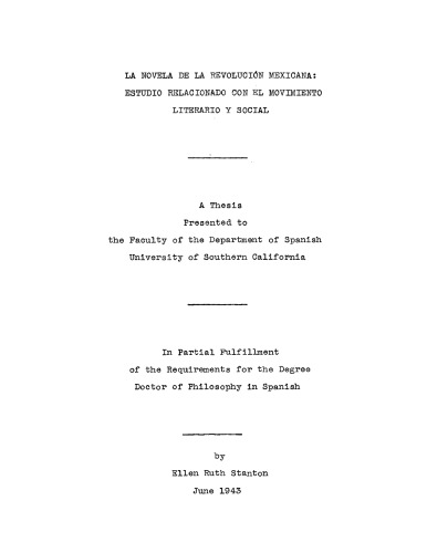 ﻿رمان انقلاب مکزیک: مطالعه ای در رابطه با جنبش ادبی و اجتماعی