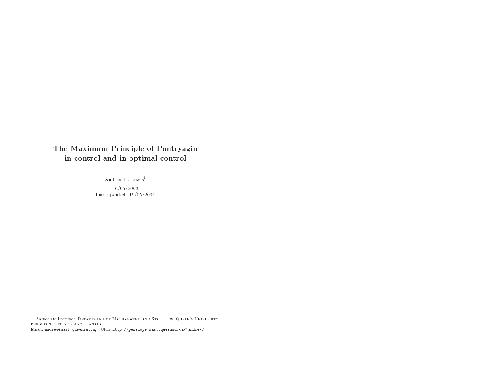 ﻿حداکثر اصل Pontryagin در کنترل و در کنترل بهینه