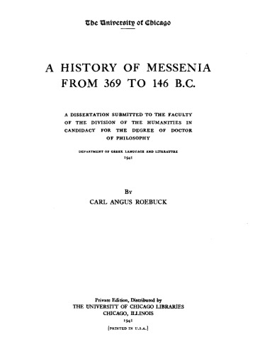 تاریخچه Messenia از 369 تا 146 B.C.