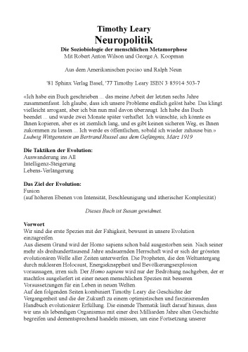 Neuropolitik: Sociobiology دگرگونی انسان