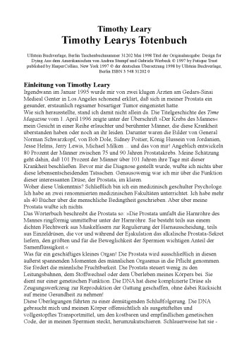 کتاب مردگان Timothy Leary