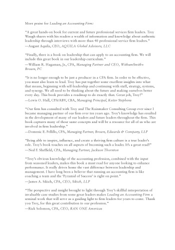 رهبری یک شرکت حسابداری