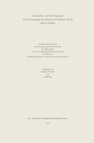 ﻿تاریخ و زبان آن تجدید روایت تاریخی توسط آلفرد دوبلین