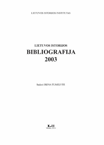 کتابشناسی تاریخ لیتوانی 2003