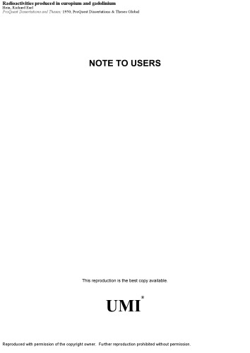 فعالیتهای رادیویی تولید شده در یوروپیوم و گادولینیوم