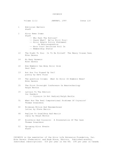 ﻿مجله کریونیکس ژانویه 1989