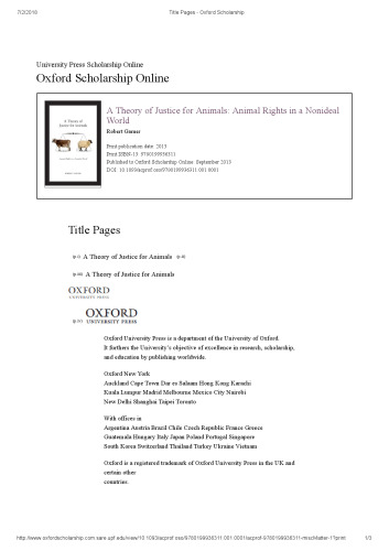 ﻿تئوری عدالت برای حیوانات: حقوق حیوانات در دنیای غیر آرمانی