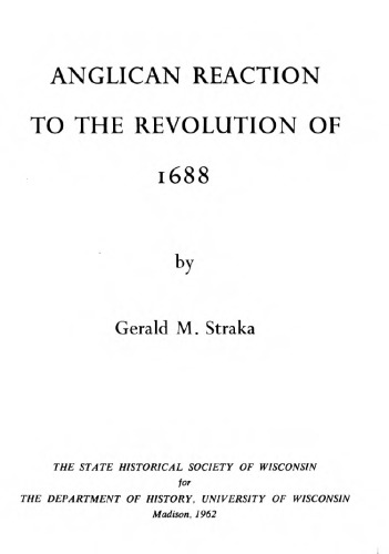 ﻿واکنش آنگلیکن به انقلاب 1688