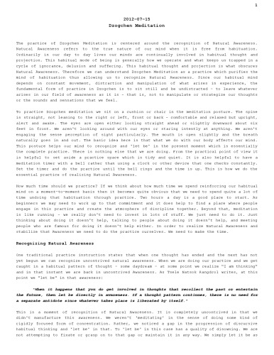 تمرین Dzogchen (نسخه نهایی)