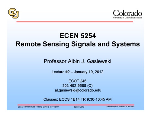 ﻿یادداشت های درس سنجش از دور J Gasiewski 2