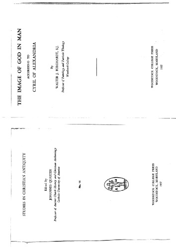 ﻿تصویر خدا در انسان به روایت سیریل اسکندریه