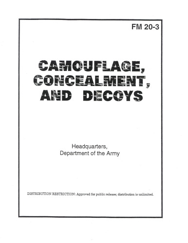 ﻿Army Field Manual FM 20-3 (Camouflage، Concealment، and Decooy)