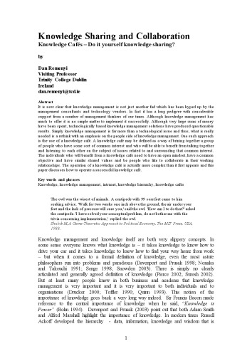 ﻿به اشتراک گذاری دانش و همکاری: کافه های دانش – به اشتراک گذاری دانش خودتان این کار را انجام دهید