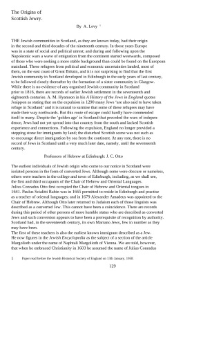 ﻿خاستگاه یهودیان اسکاتلند