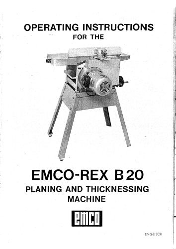 ﻿راهنمای عملیات Emco-Rex B20
