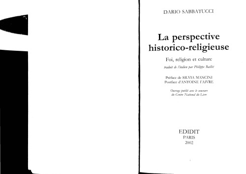 چشم انداز تاریخی-مذهبی. ایمان ، دین و فرهنگ