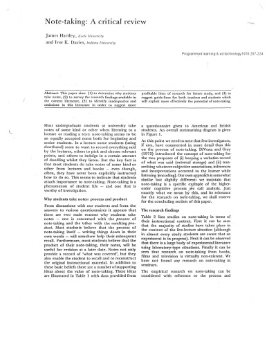 توجه داشته باشید: یک بررسی بحرانی