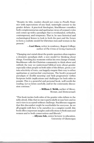 ﻿سرانجام فمینیست: یک درک عملگرایانه مسیحی از جنسیت