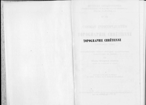 توپوگرافی مسیحی ، کتابهای VIXII ، فهرست ، جلد سوم.