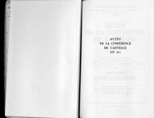 مجموعه مقالات کنفرانس کارتاژ در سال 411، کنسرت، جلسات جلسه اول، جلد دوم