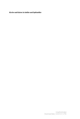 ﻿کلیسا و امپراطور در دوران باستان و اواخر دوران باستان