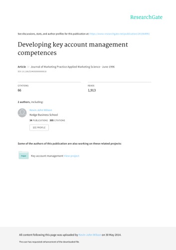 ﻿توسعه صلاحیت های کلیدی مدیریت حساب [مقاله]