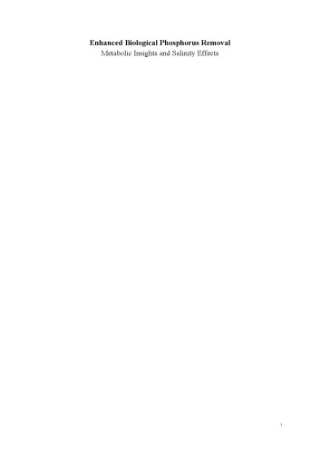 حذف فسفر بیولوژیکی پیشرفته: بینش متابولیکی و اثرات شوری