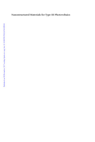 مواد نانوساختار شده برای فتوولتائیک نوع III
