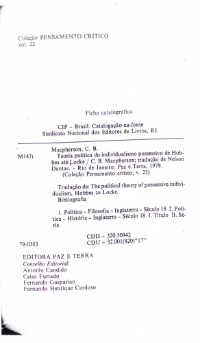 ﻿نظریه سیاسی فردگرایی مالکانه، اثر هابز و لاک