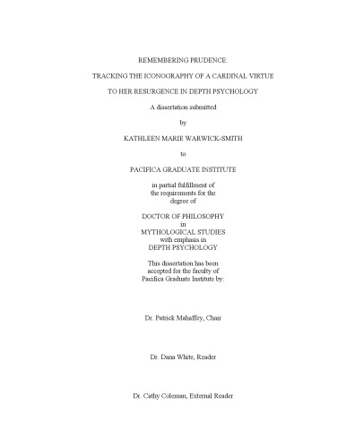 ﻿یادآوری احتیاط: ردیابی نماد نگاری یک فضیلت اصلی تا تجدید حیات او در روانشناسی عمیق