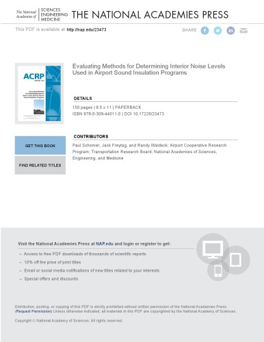 ﻿ارزیابی روش‌های تعیین سطح صدای داخلی مورد استفاده در برنامه‌های عایق صوتی فرودگاه