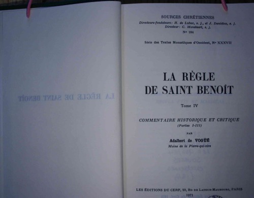 ﻿The Rule of St. Benedict Commentary I-III، جلد چهارم