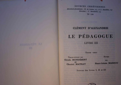 کلمنت اسکندریه: مربی ، کتاب سوم
