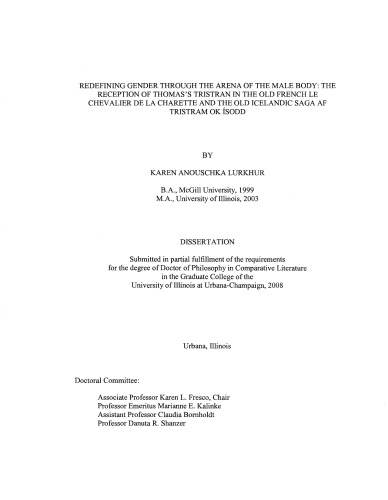 ﻿بازتعریف جنسیت از طریق عرصه بدن مردانه: استقبال از تریستان توماس در فرانسوی قدیم 
