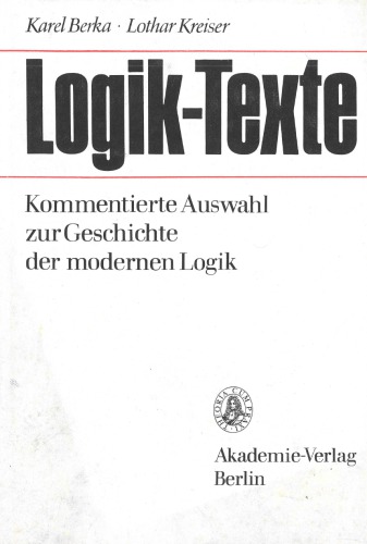متون منطق. انتخاب تاریخچه ی منطق مدرن را توضیح داد