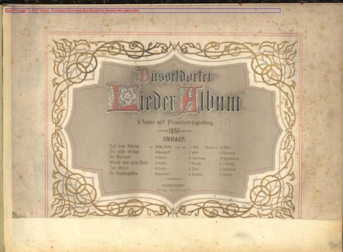 ﻿آلبوم آهنگ های دوسلدورف. 6 آهنگ همراه با پیانو