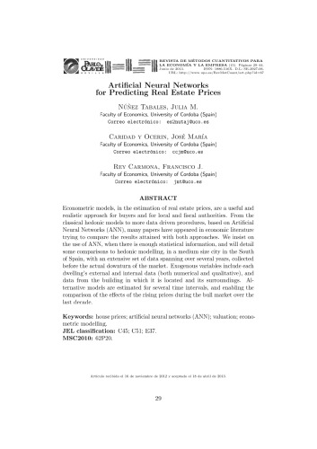 ﻿شبکه های عصبی مصنوعی برای پیش بینی قیمت املاک [مقاله]