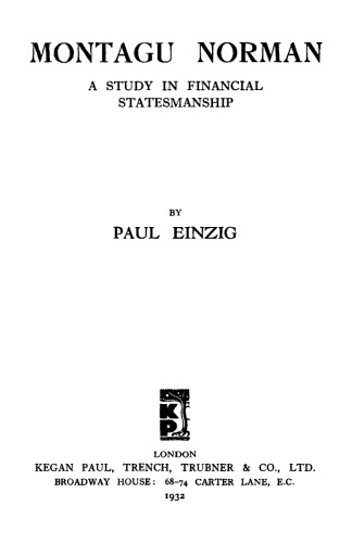 ﻿مونتاگو نورمن: مطالعه ای در رفتار مالی