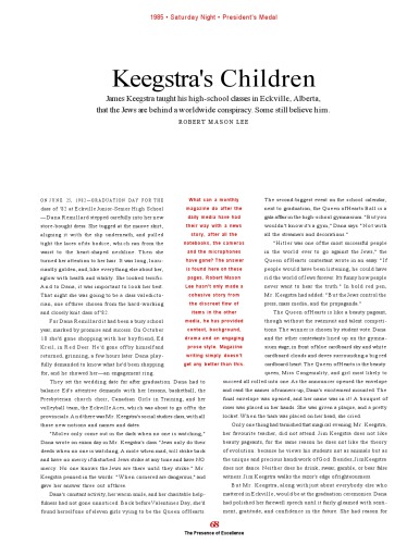 Keegstra’s Children (مدال رئیس جمهور در سال 1985)