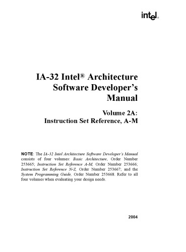 ﻿کتابچه راهنمای توسعه دهنده نرم افزار معماری IA-32 Intel® ، جلد 2A: مرجع مجموعه دستورالعمل ، A-M