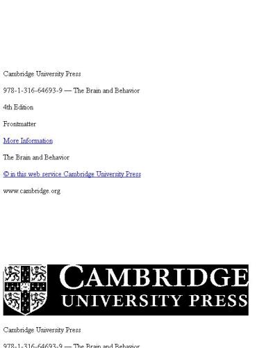 ﻿مغز و رفتار: مقدمه ای بر نوروآناتومی رفتاری